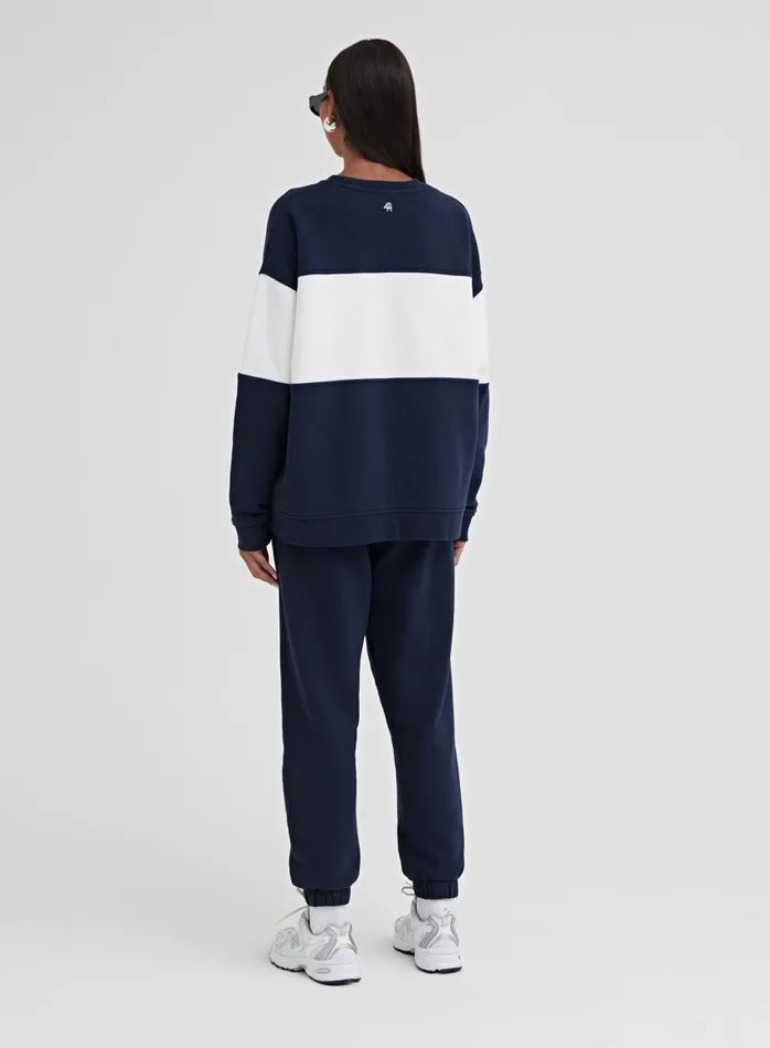 4th and Reckless Athleisure Women Navy Off Duty Oversized Sweatshirt Parker