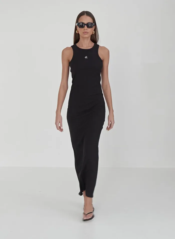 4th and Reckless Dresses Women Black Jersey Midaxi Dress 8211 Emel