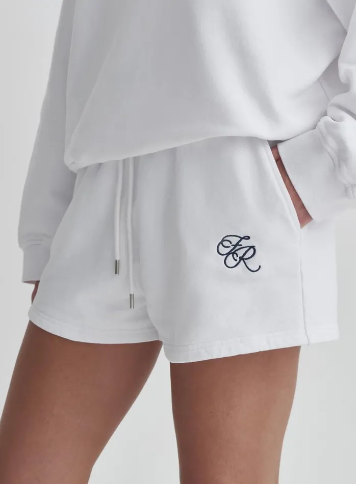 4th and Reckless Shorts Women Cream Fourth Logo Embroidered Short Leone