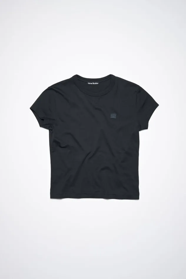 Acne Studios Crew Neck Tshirt 8211 Fitted Fit Black Women Tshirts