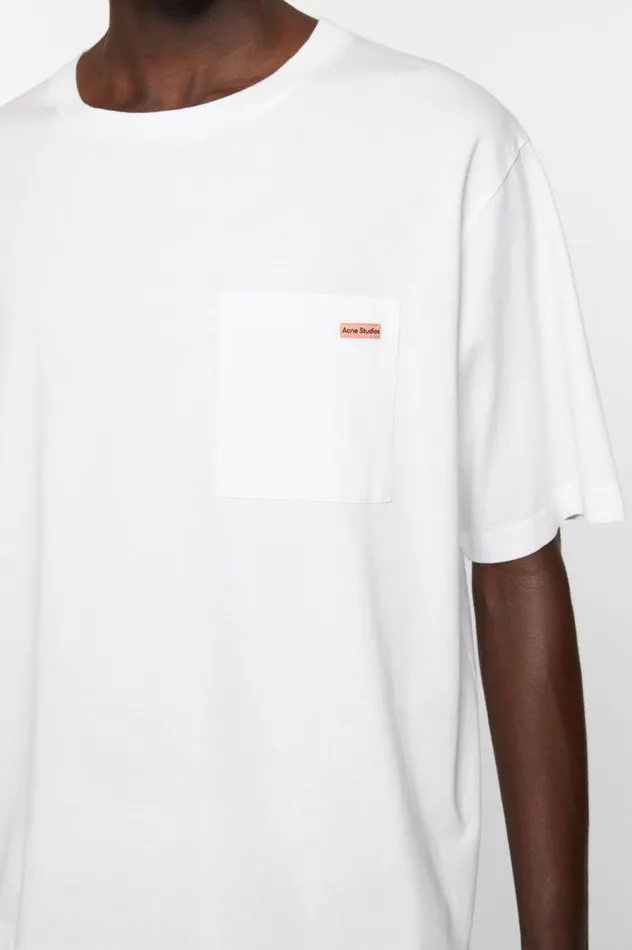 Acne Studios Crew Neck Tshirt 8211 Relaxed Fit Optic White Men Tshirts