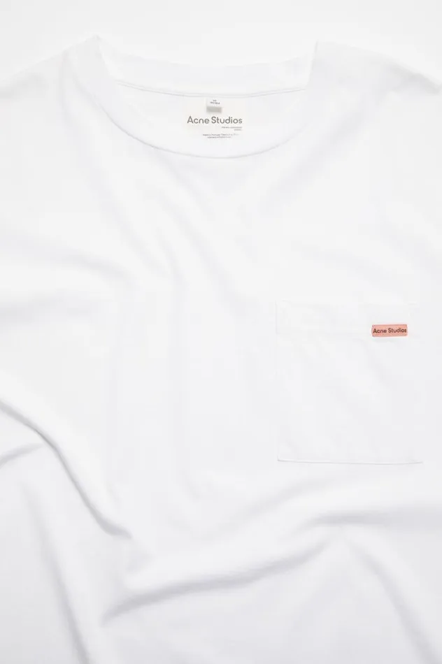Acne Studios Crew Neck Tshirt 8211 Relaxed Fit Optic White Men Tshirts