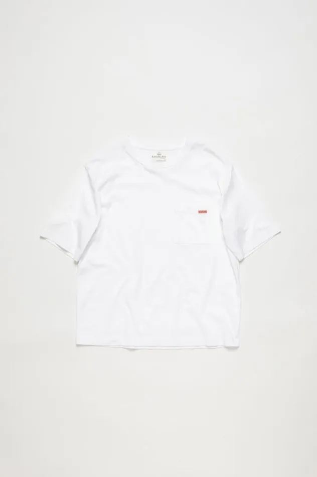 Acne Studios Crew Neck Tshirt 8211 Relaxed Fit Optic White Men Tshirts