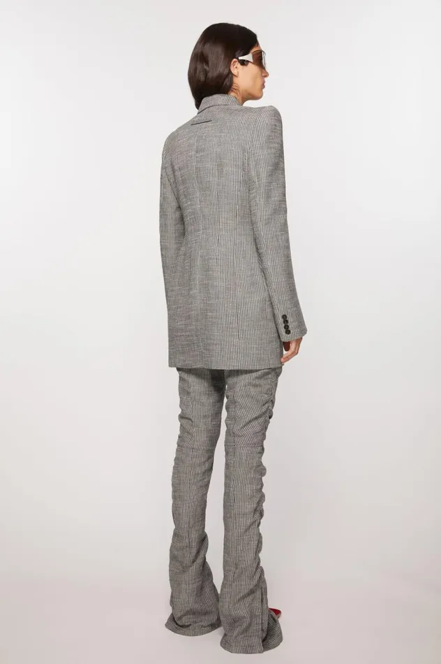 Acne Studios Fitted Suit Jacket Grey Melange Women Suit Jackets