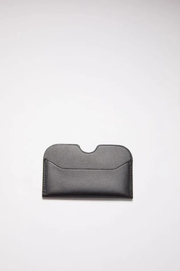 Acne Studios Leather Card Case Black Women Small Leather Goods
