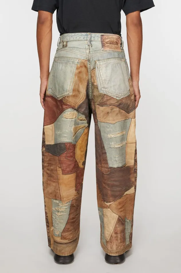 Acne Studios Super Baggy Fit Trousers 2023M Bluebrown Men Jeans