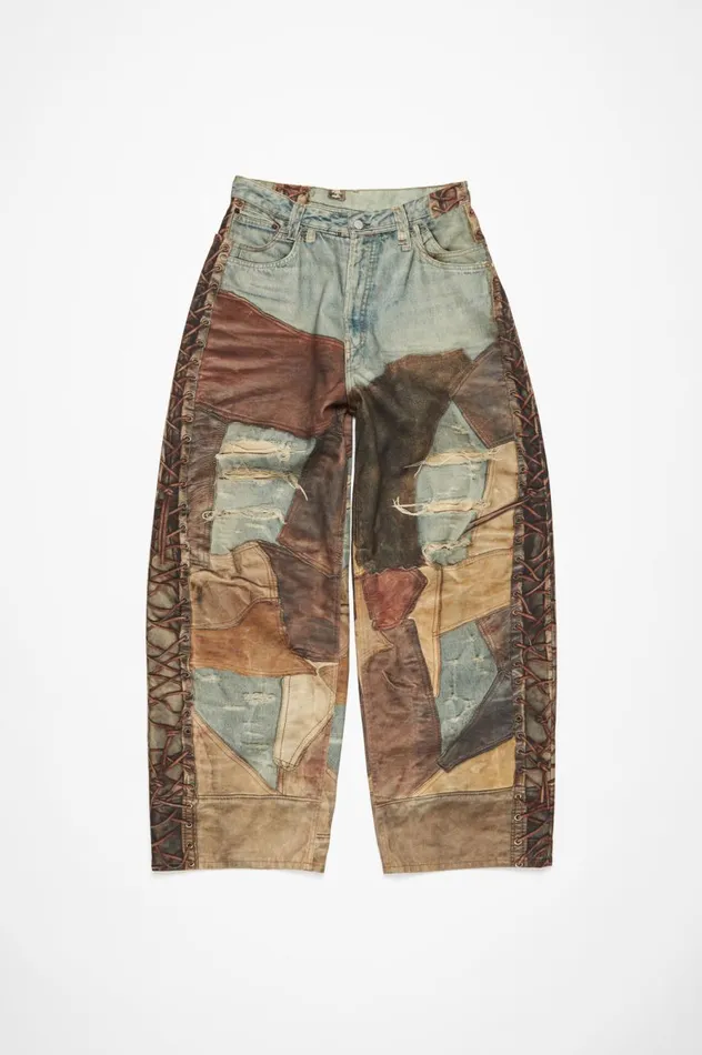 Acne Studios Super Baggy Fit Trousers 2023M Bluebrown Men Jeans