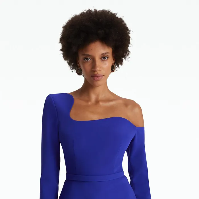 Aime Azure Blue Top Women Safiyaa Tops