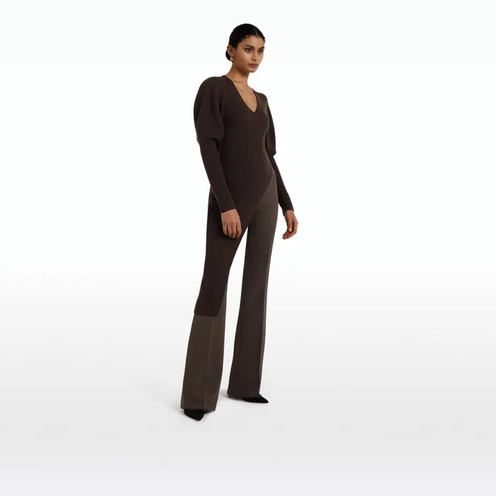 Alexa Chocolate Trousers Women Safiyaa Trousers