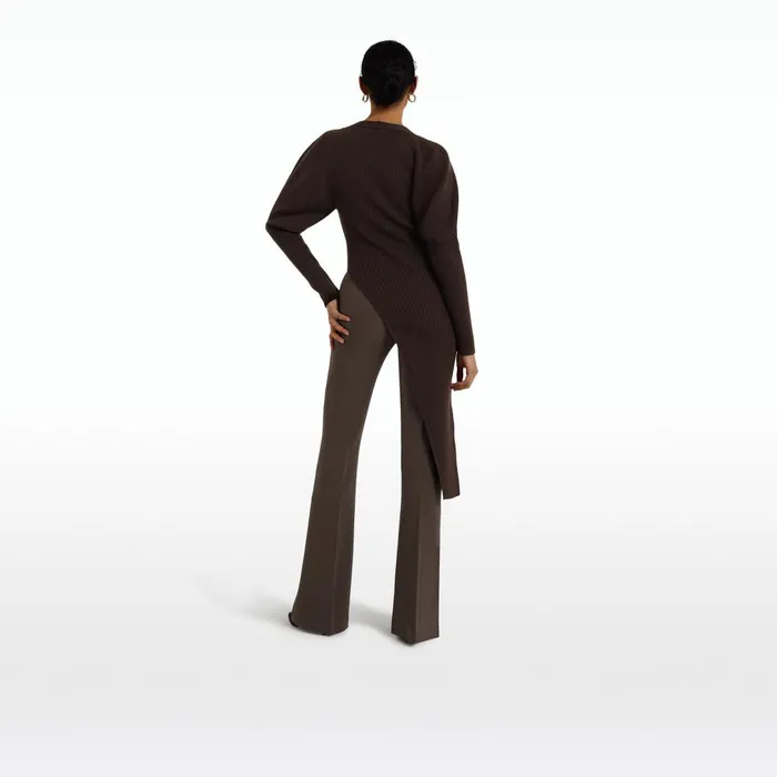 Alexa Chocolate Trousers Women Safiyaa Trousers