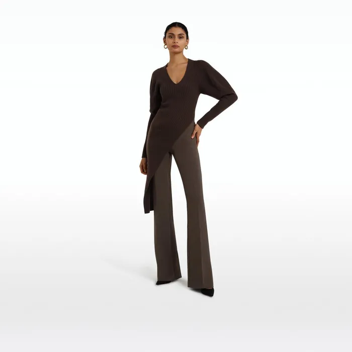 Alexa Chocolate Trousers Women Safiyaa Trousers