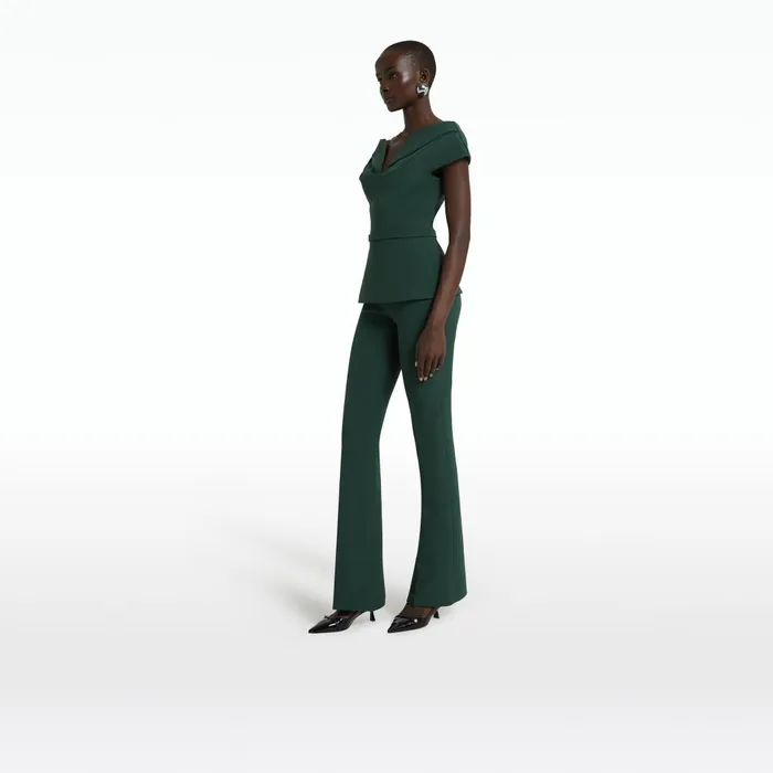 Alexa Darkest Spruce Trousers Women Safiyaa Trousers