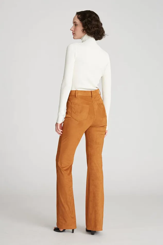 Aljana Pant In Ultrasuede Saddle Women Halston Bottoms