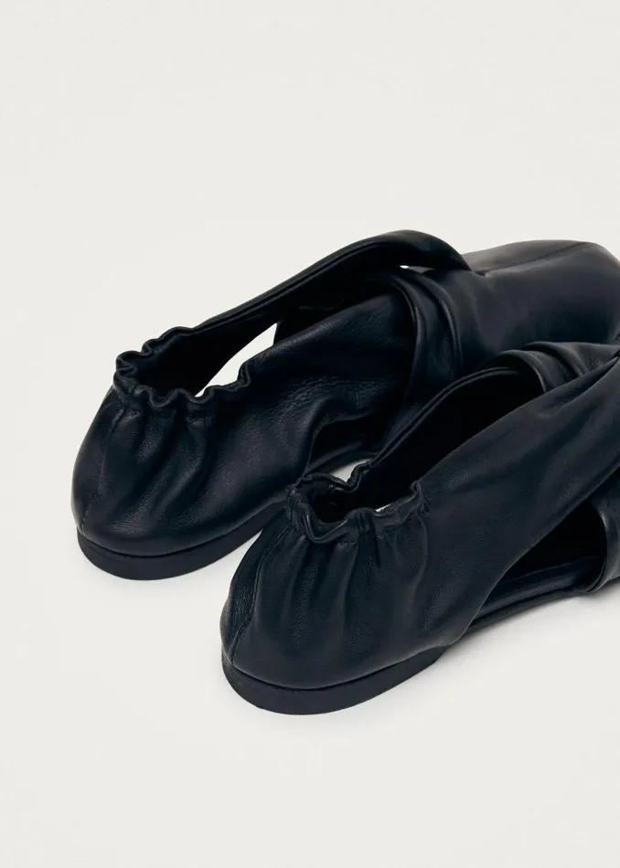 ALOHAS Ballet Flats Alaula Black Leather Ballet Flats 8211 Women
