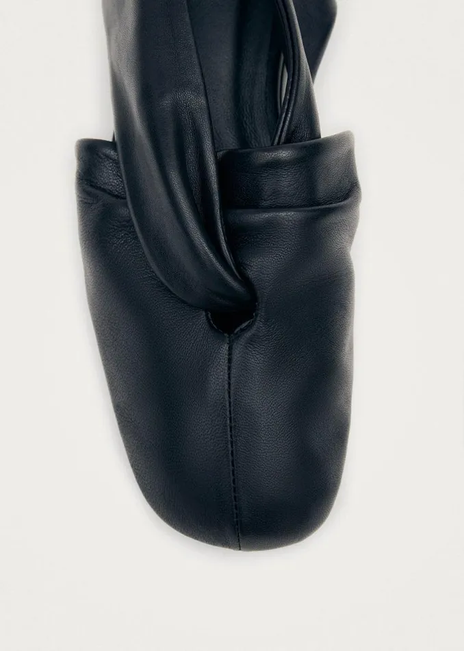 ALOHAS Ballet Flats Alaula Black Leather Ballet Flats 8211 Women