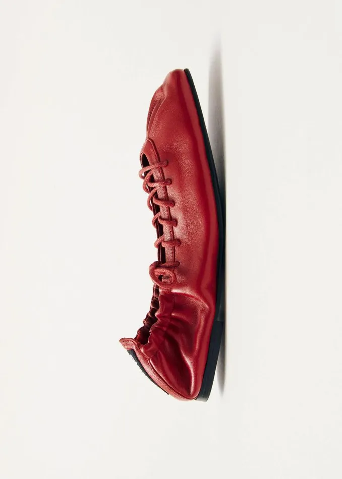 ALOHAS Ballet Flats Aureline Red Leather Ballet Flats 8211 Women