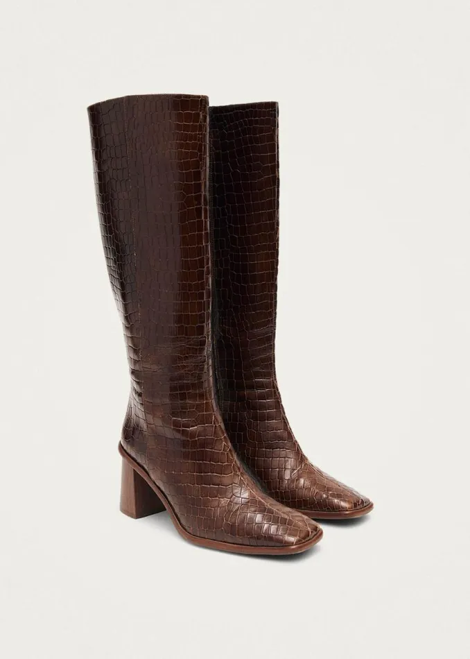 ALOHAS Boots East Alli Brown Leather Boots 8211 Women
