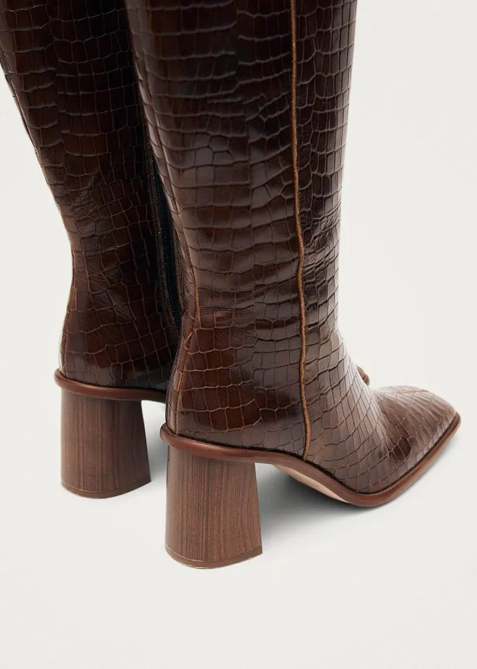 ALOHAS Boots East Alli Brown Leather Boots 8211 Women