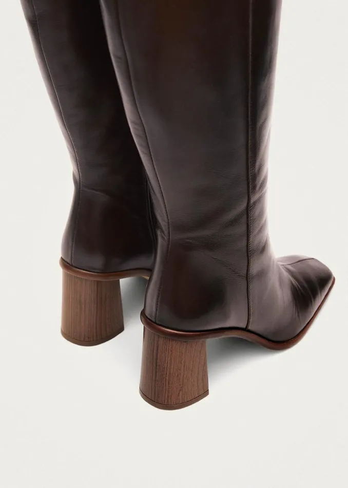ALOHAS Boots East Coffee Brown Leather Boots 8211 Women