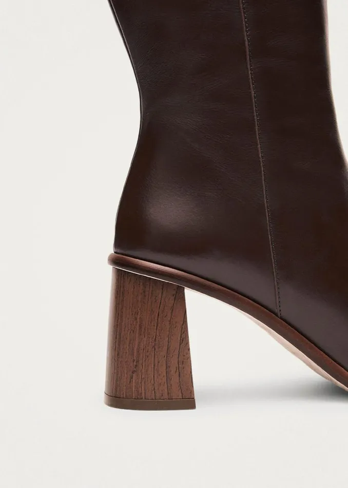 ALOHAS Boots East Coffee Brown Leather Boots 8211 Women