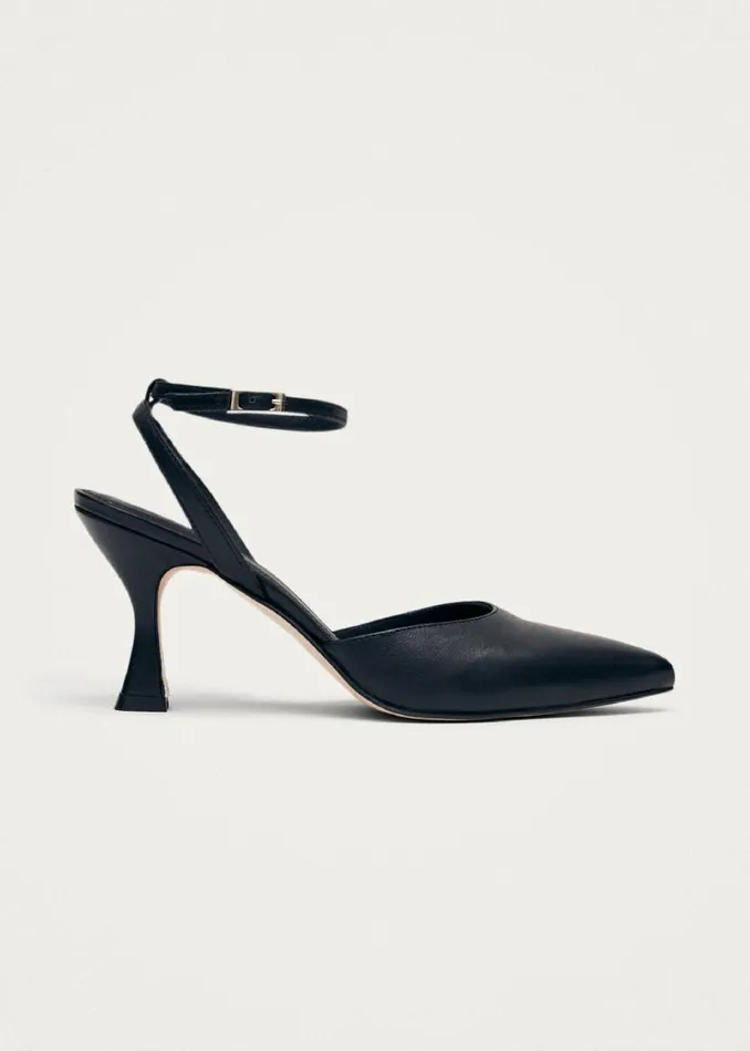 ALOHAS Heels Cinderella Black Leather Pumps 8211 Women