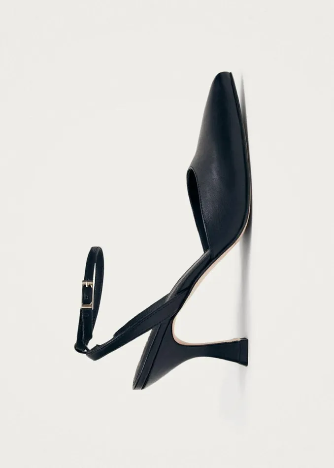 ALOHAS Heels Cinderella Black Leather Pumps 8211 Women
