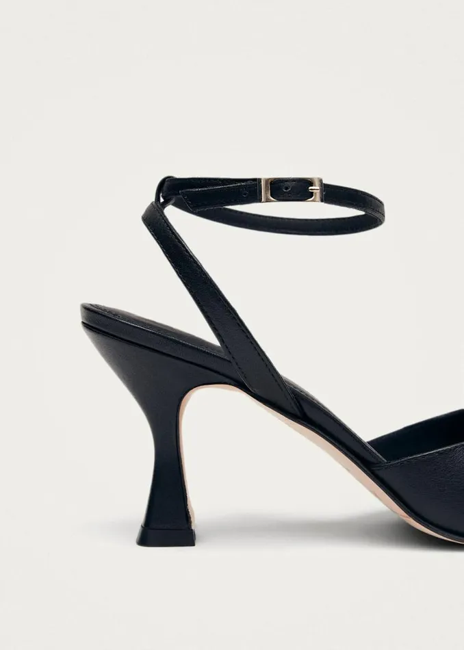 ALOHAS Heels Cinderella Black Leather Pumps 8211 Women