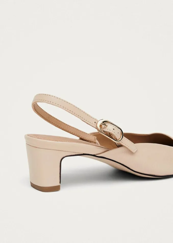 ALOHAS Heels Lindy Bicolor Cream Black Leather Pumps 8211 Women