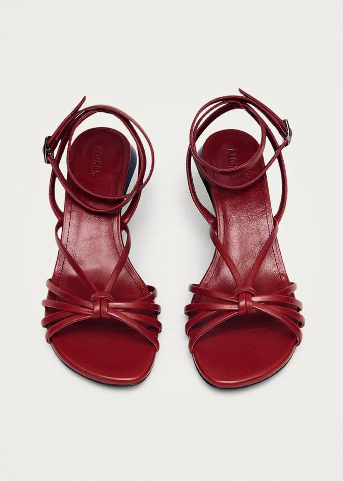 ALOHAS Sandals Soleia Red Leather Sandals 8211 Women