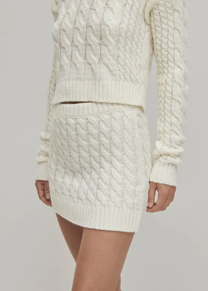 ALOHAS Skirts Blake White Tricot Skirt 8211 Women