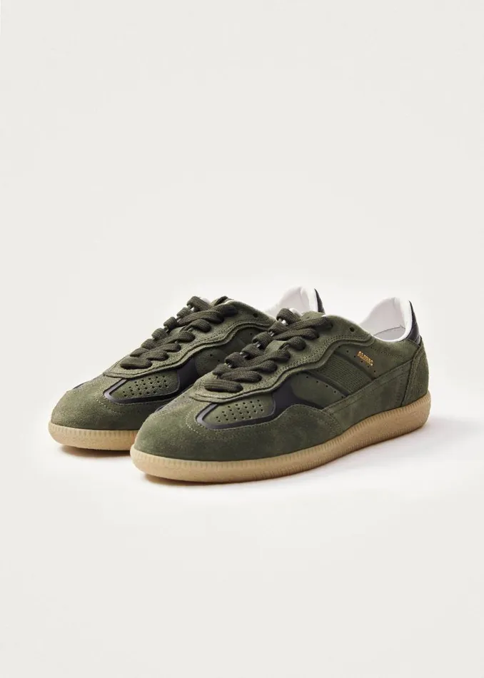 ALOHAS Tb490 Rife Dusty Olive Leather Sneakers 8211 WomenMen