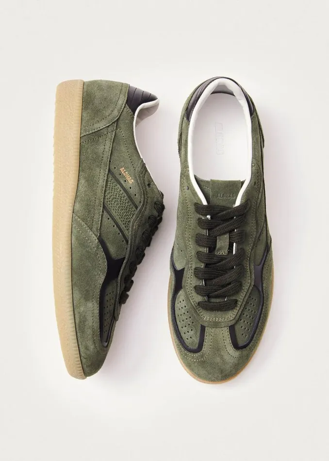 ALOHAS Tb490 Rife Dusty Olive Leather Sneakers 8211 WomenMen