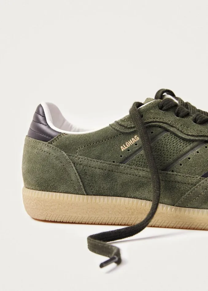 ALOHAS Tb490 Rife Dusty Olive Leather Sneakers 8211 WomenMen