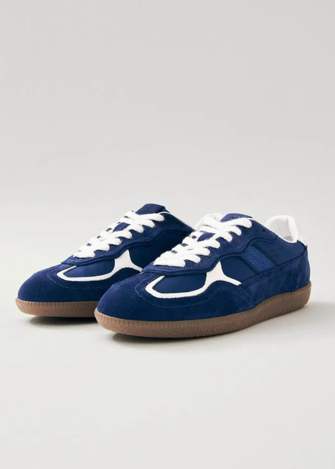ALOHAS Tb490 Rife Sheen Blue Leather Sneakers 8211 WomenMen