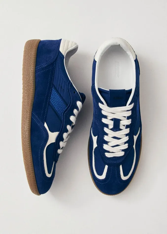 ALOHAS Tb490 Rife Sheen Blue Leather Sneakers 8211 WomenMen