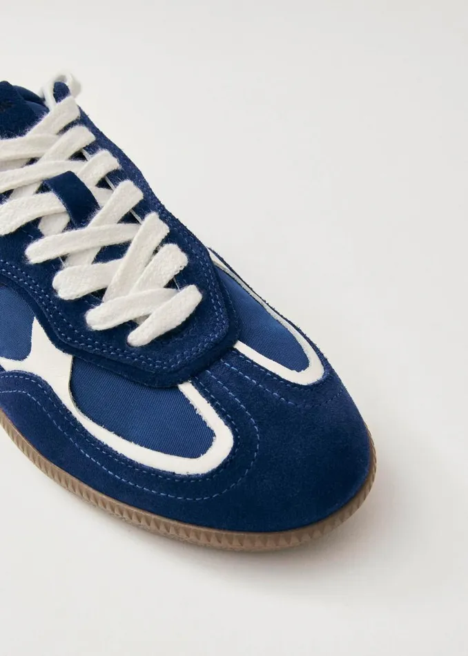 ALOHAS Tb490 Rife Sheen Blue Leather Sneakers 8211 WomenMen