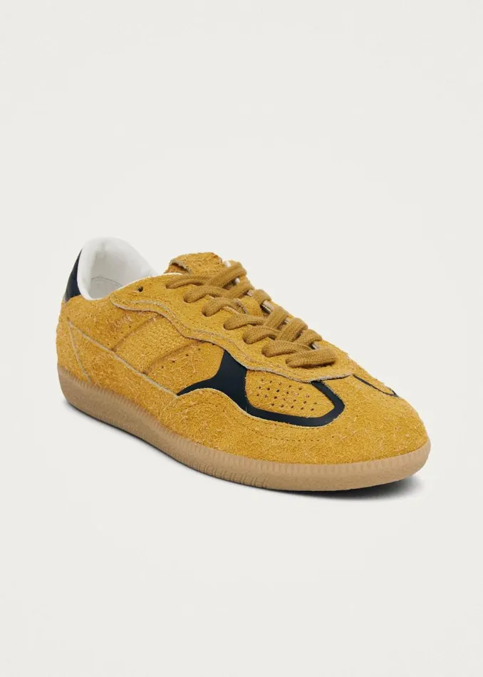 ALOHAS Tb490 Rife Suede Fuzzy Yellow Leather Sneakers 8211 WomenMen