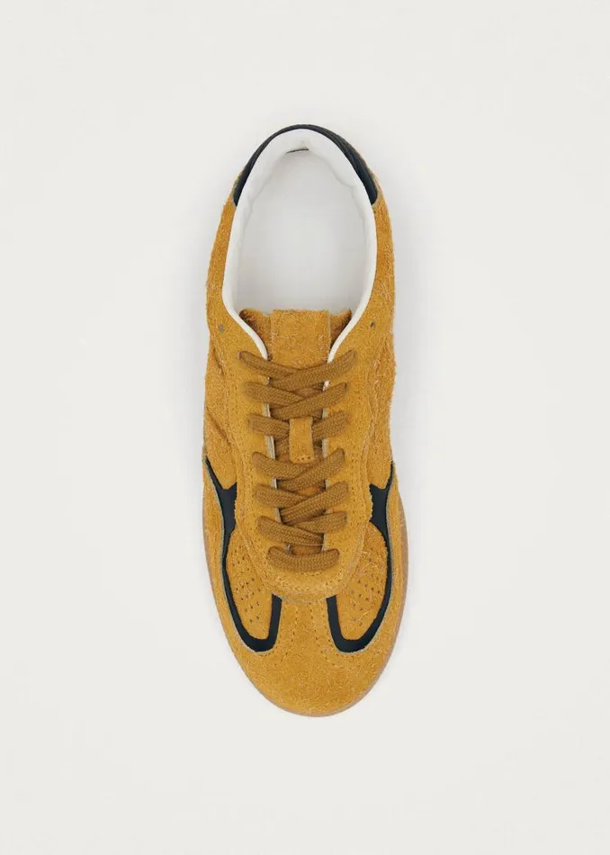 ALOHAS Tb490 Rife Suede Fuzzy Yellow Leather Sneakers 8211 WomenMen