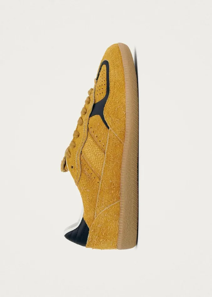 ALOHAS Tb490 Rife Suede Fuzzy Yellow Leather Sneakers 8211 WomenMen