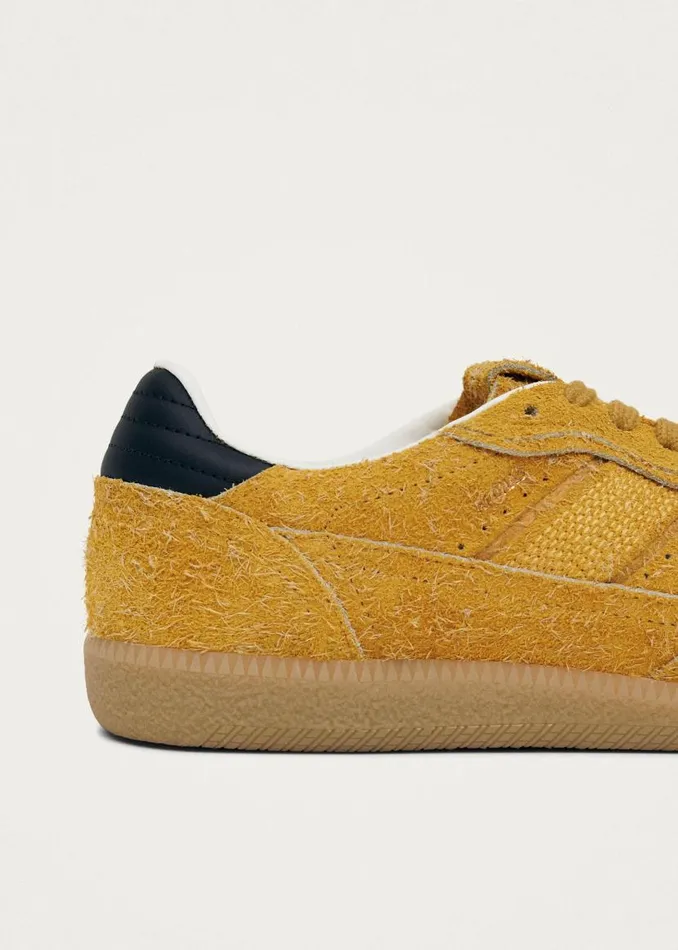 ALOHAS Tb490 Rife Suede Fuzzy Yellow Leather Sneakers 8211 WomenMen