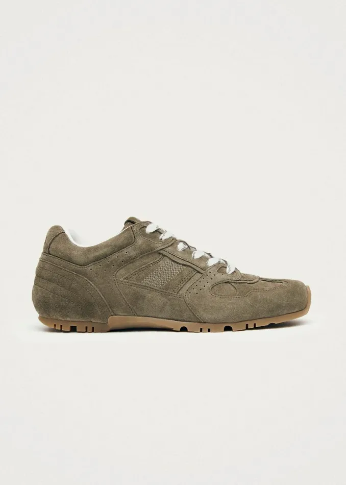 ALOHAS Tb56 Suede Khaki Leather Sneakers 8211 WomenMen