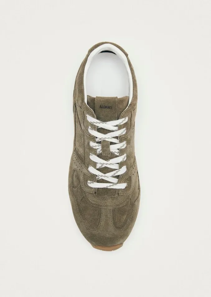 ALOHAS Tb56 Suede Khaki Leather Sneakers 8211 WomenMen