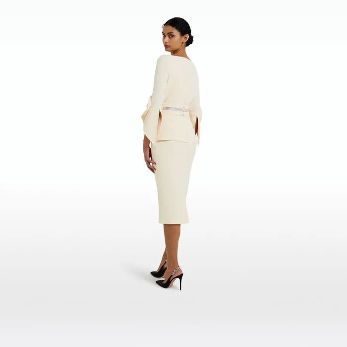 Alondra Vanilla Midi Dress Women Safiyaa Dresses