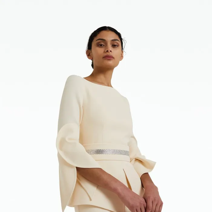 Alondra Vanilla Midi Dress Women Safiyaa Dresses