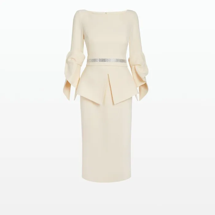 Alondra Vanilla Midi Dress Women Safiyaa Dresses