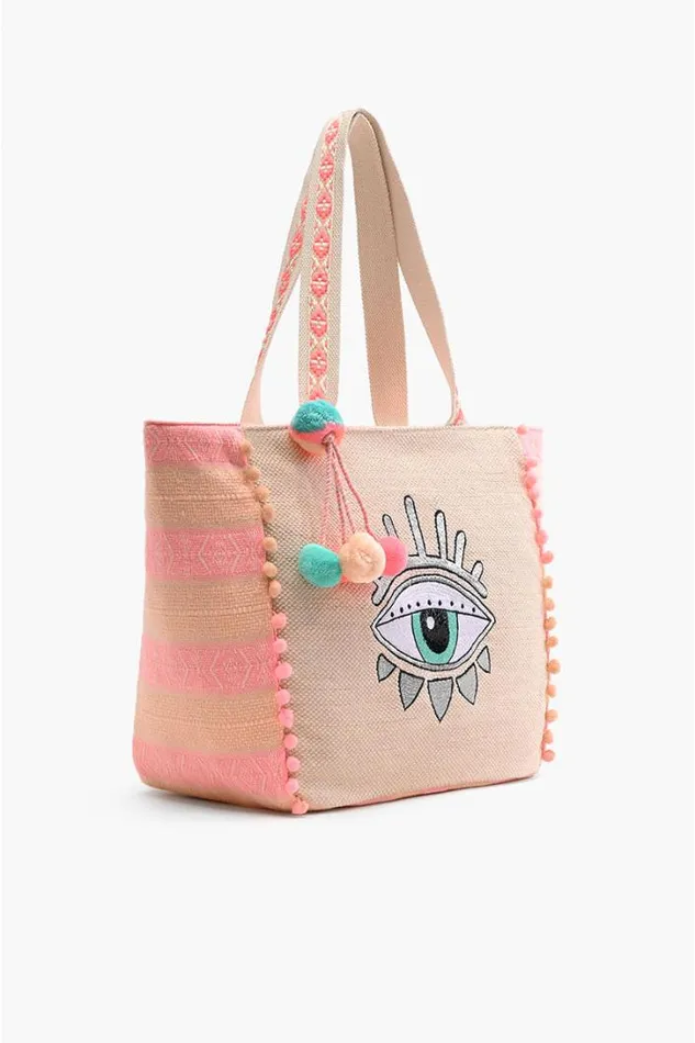 America and Beyond Beach Bags Women Bling Eye Tote 8211 Boho Bags