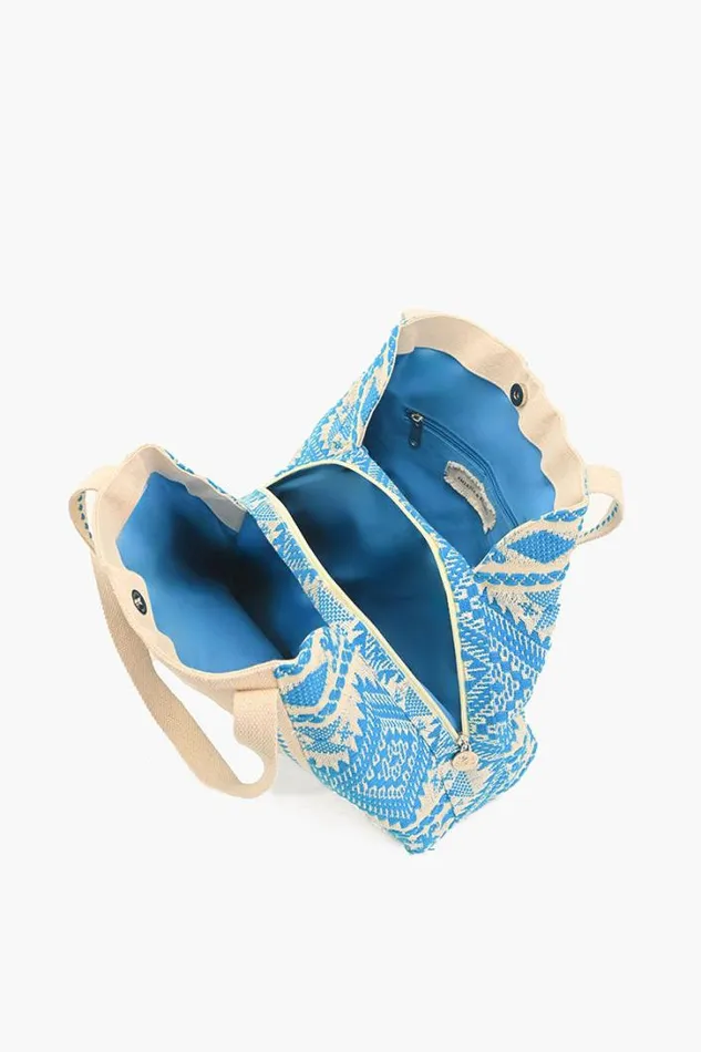 America and Beyond Beach Bags Women Wanderlust Evil Eye Tote