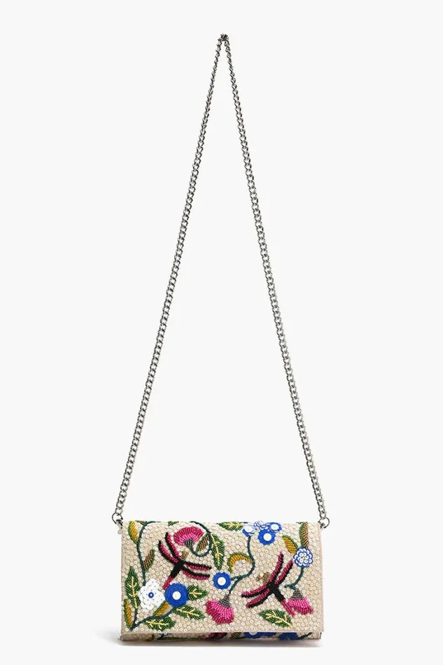 America and Beyond Clutches Women Dragonfly Dreams Kashmiri Flap Clutch