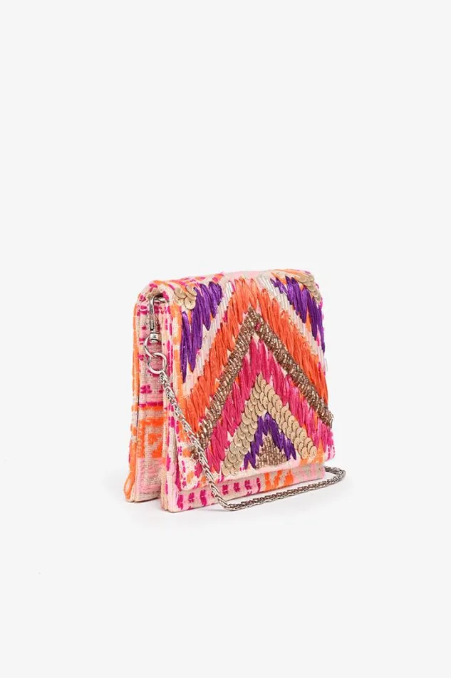 America and Beyond Clutches Women Raffia Embellished Gloria Clutch