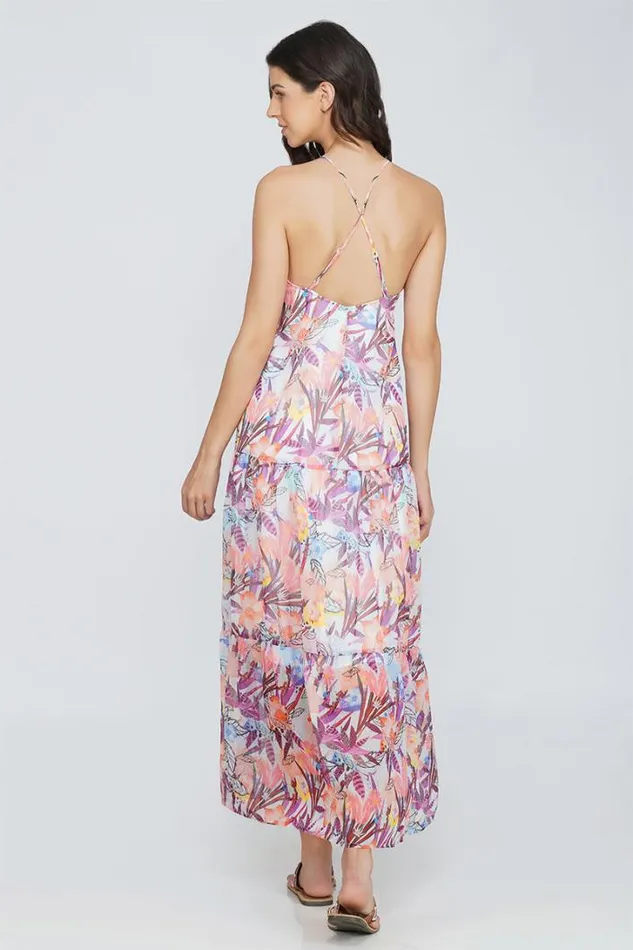 America and Beyond Dresses Women Passion Flower Maxi Dress America and Beyond Dresses Women Passion Flower Maxi Dress